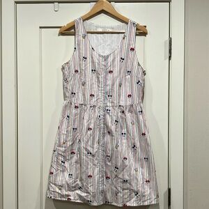 Disney Sleeveless Printed Striped Sleeveless Dress